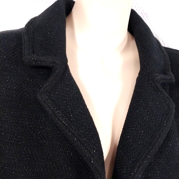 🔵BOGO FREE🔵 Chico's Blazer Coat Jacket Sparkly Textured  Sz 3 (XL) - Picture 2 of 7